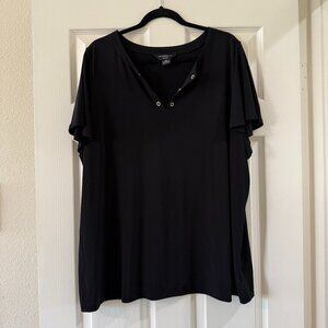Liz Claiborne Black Plus Size Top